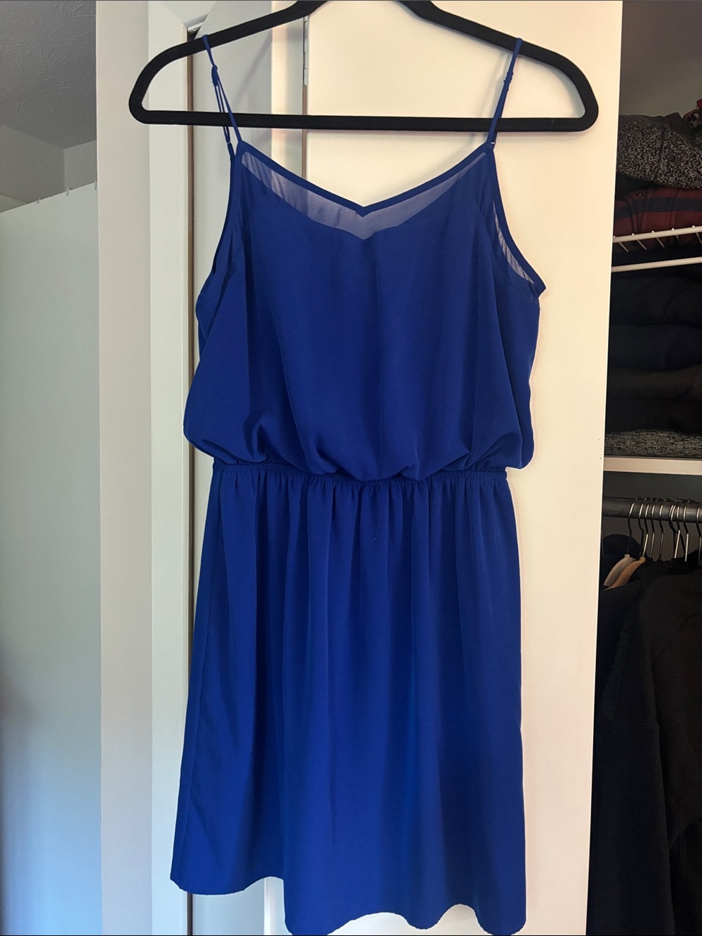 Express Women’s Royal Blue Spaghetti Strap Dress